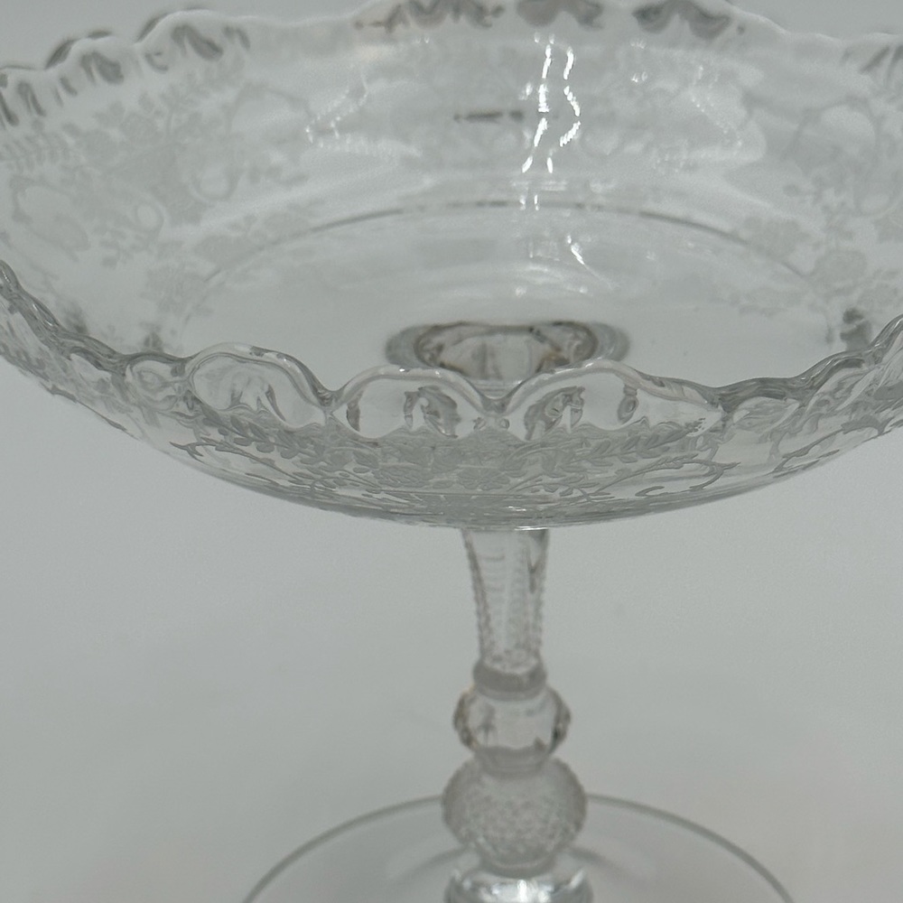 Cambridge ROSE POINT CLEAR Round Compote - Picture 12 of 16